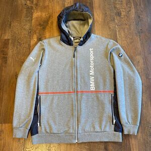 Puma x BMW Motorsport Full Zip Hoodie Sweater Jacket Mens Size XL
